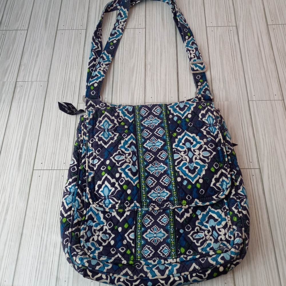 Vera Bradley Ink Blue Hipster Messenger Bag